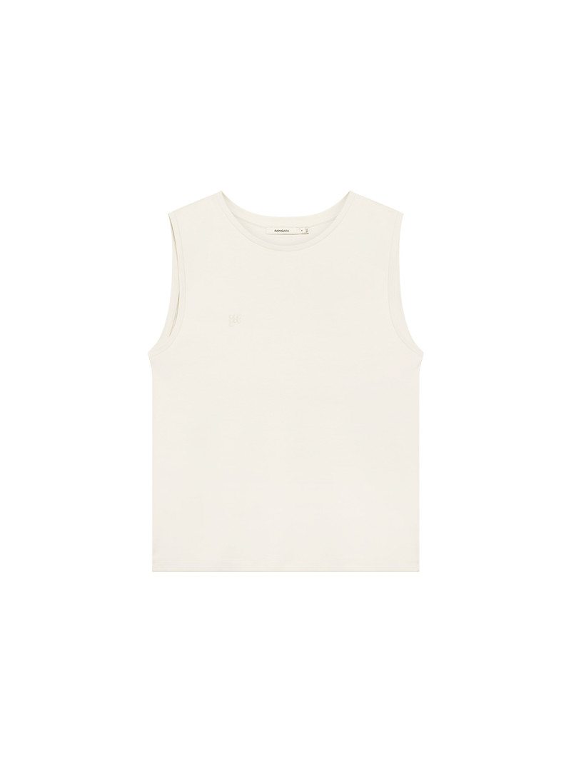 Mens Sleeveless T-Shirt - Bone White 1