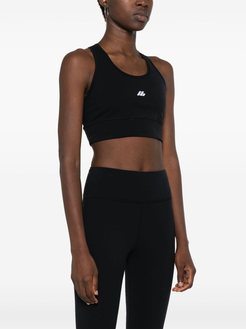 reflective-logo bra top - 3