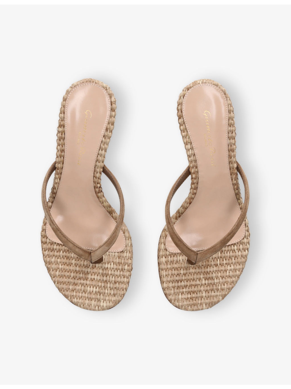 Calypso Suede and Raffia Heeled Sandals - 2