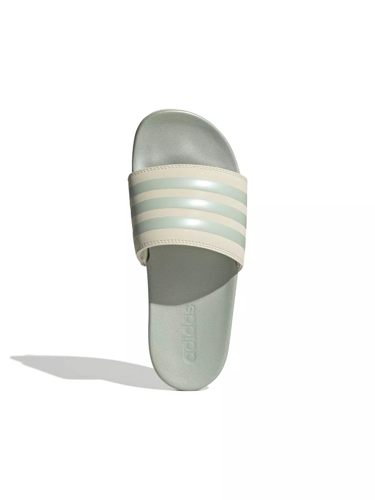 Adilette Comfort "Wonder White/Linen Green Metallic" Women's Slide - 5