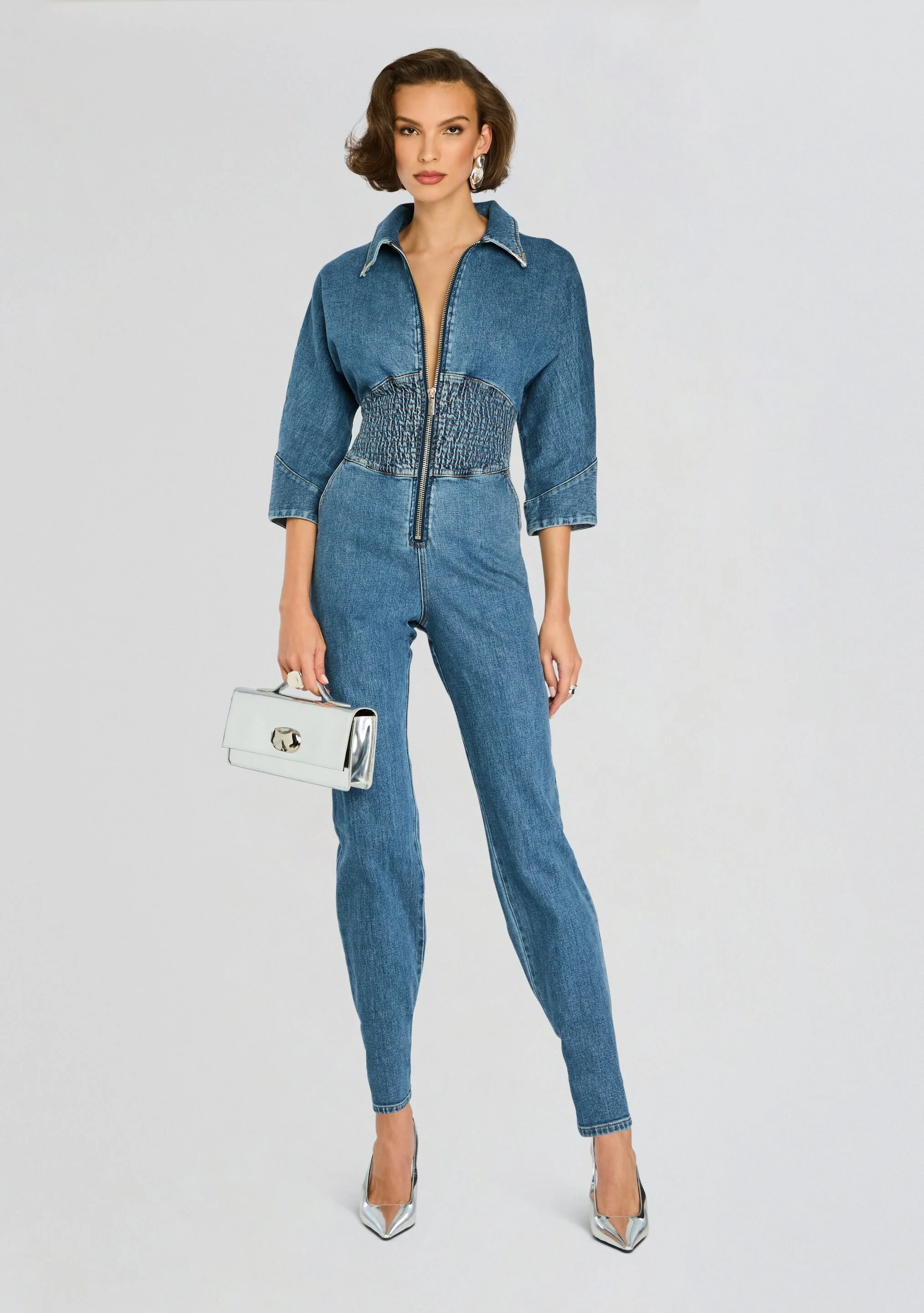 DEIDRA DENIM JUMPSUIT - 1