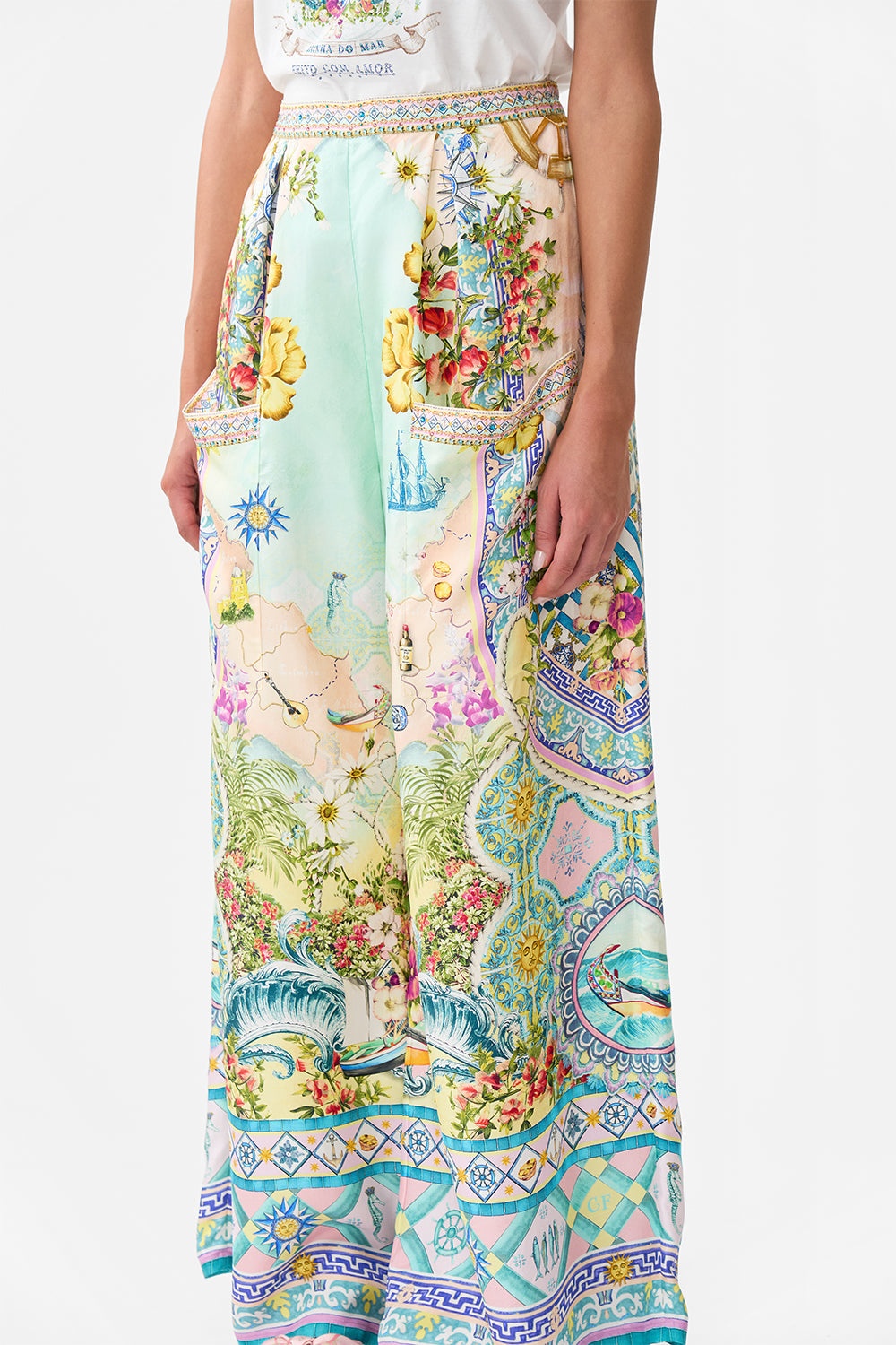 WIDE LEG TROUSER WITH FRONT POCKETS - 5