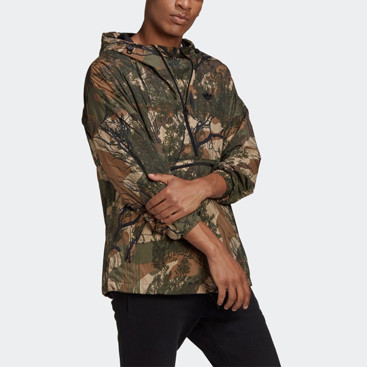 adidas originals Half Zipper Pullover Hooded Jacket Camouflage GE1308 - 5