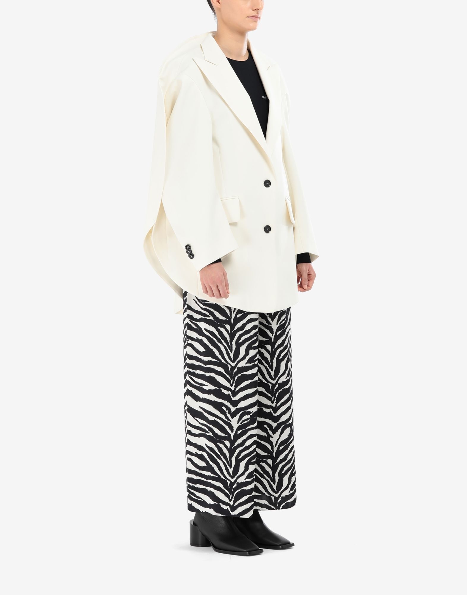 Circle oversized wool blazer - 3