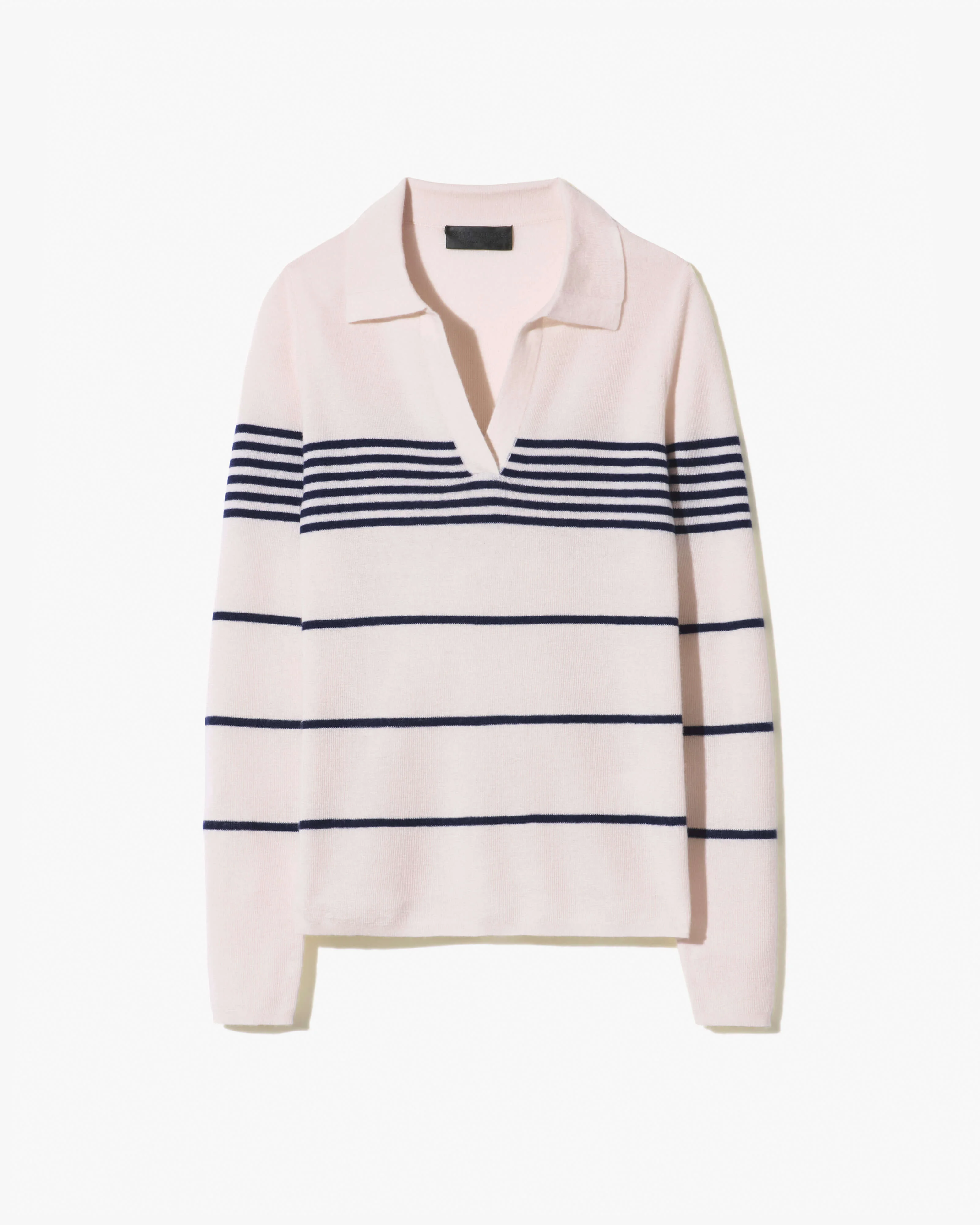 LUCILLE STRIPE CASHMERE POLO - 1
