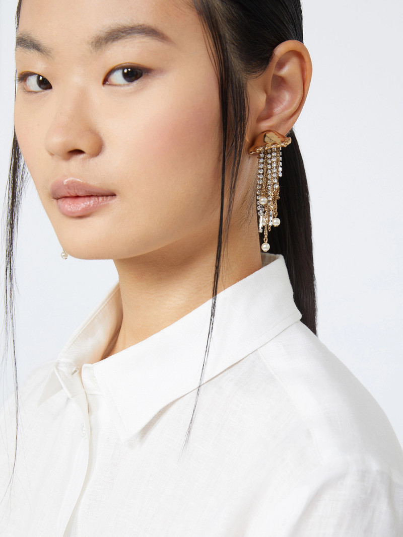 ACANTO Metallic earrings - GOLD 6