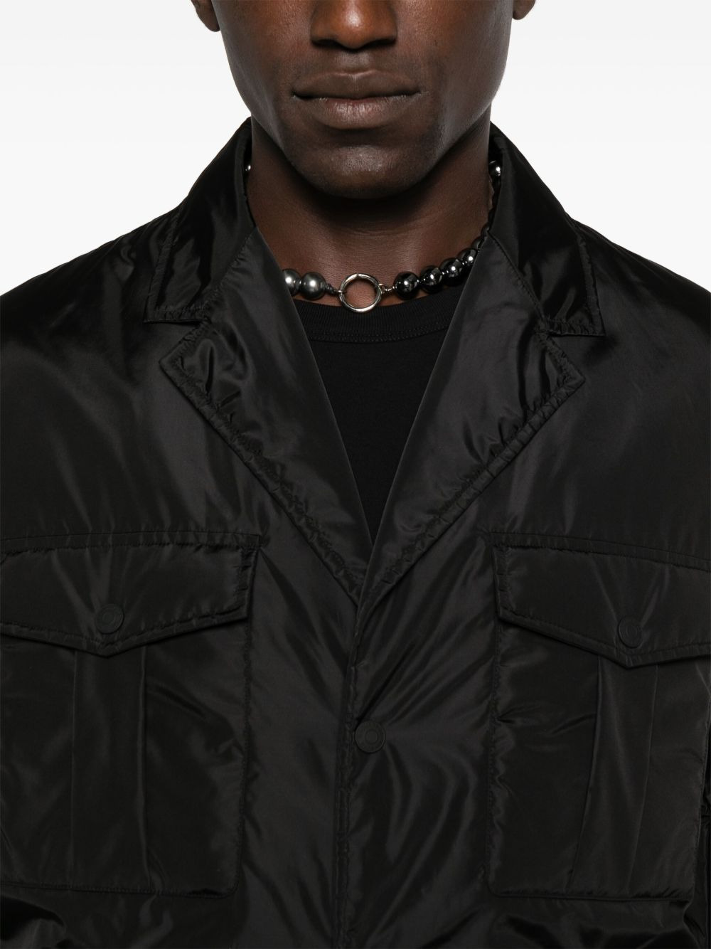 flap-pocket buttoned jacket - 5