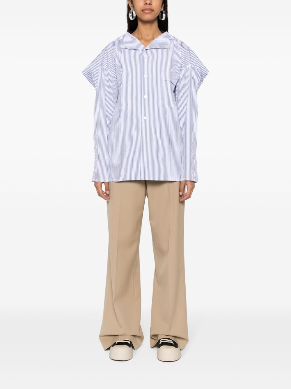 colourblock panelled shirt - 2
