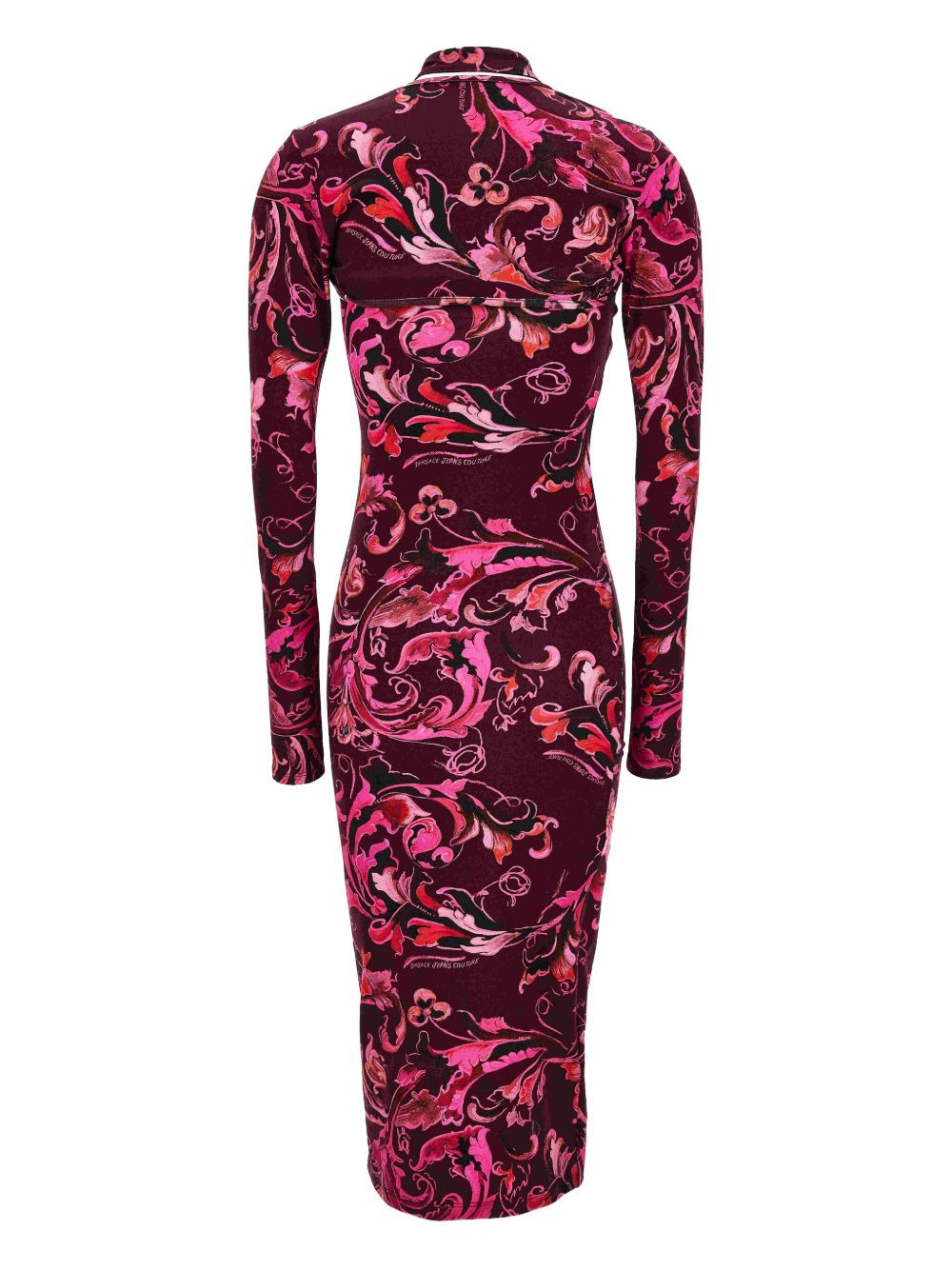 floral-print cut-out midi dress - 2