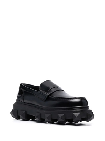 Valentino Trackstud leather loafers outlook