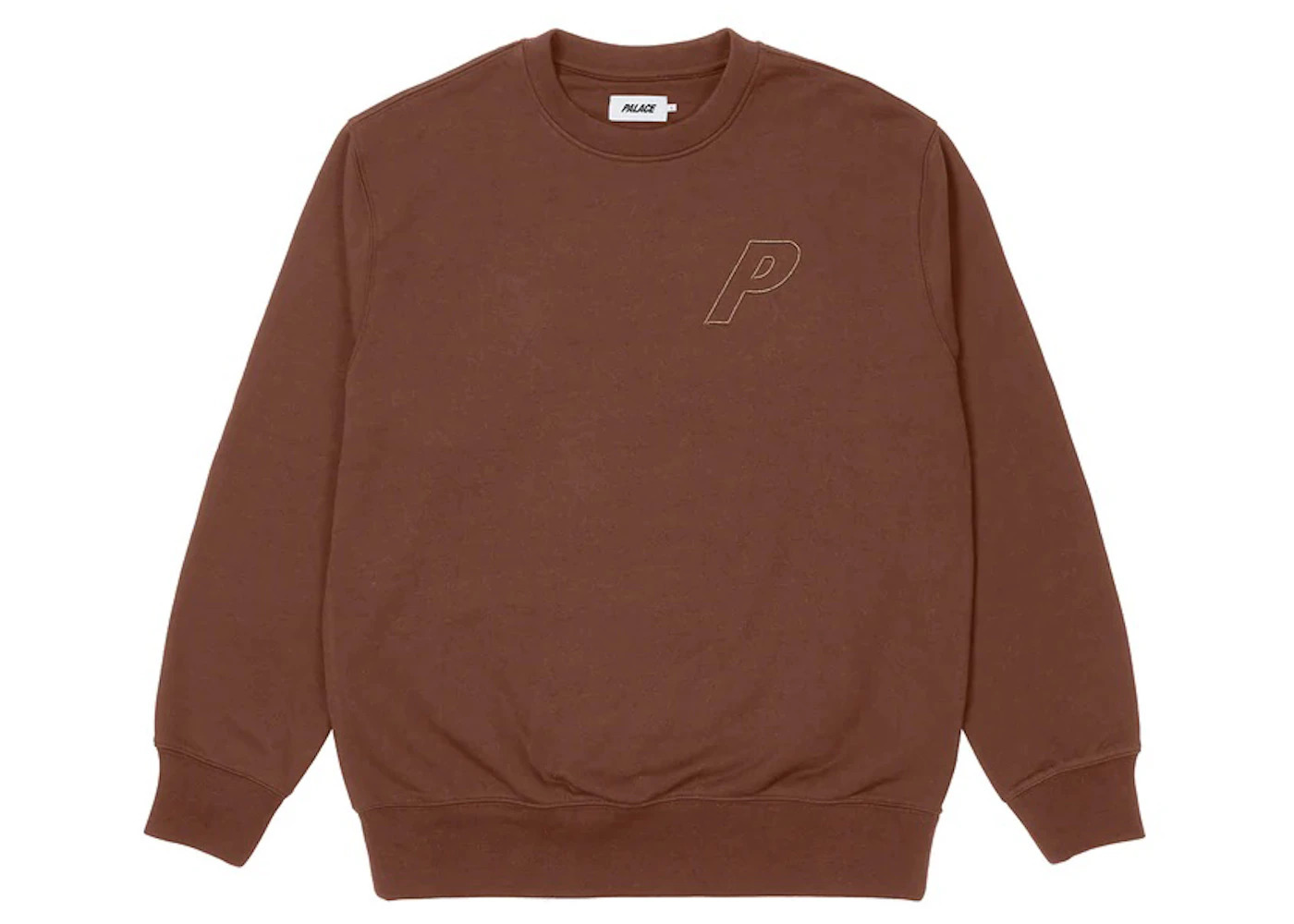 Palace Tri-Stitch Crew Brown - 2
