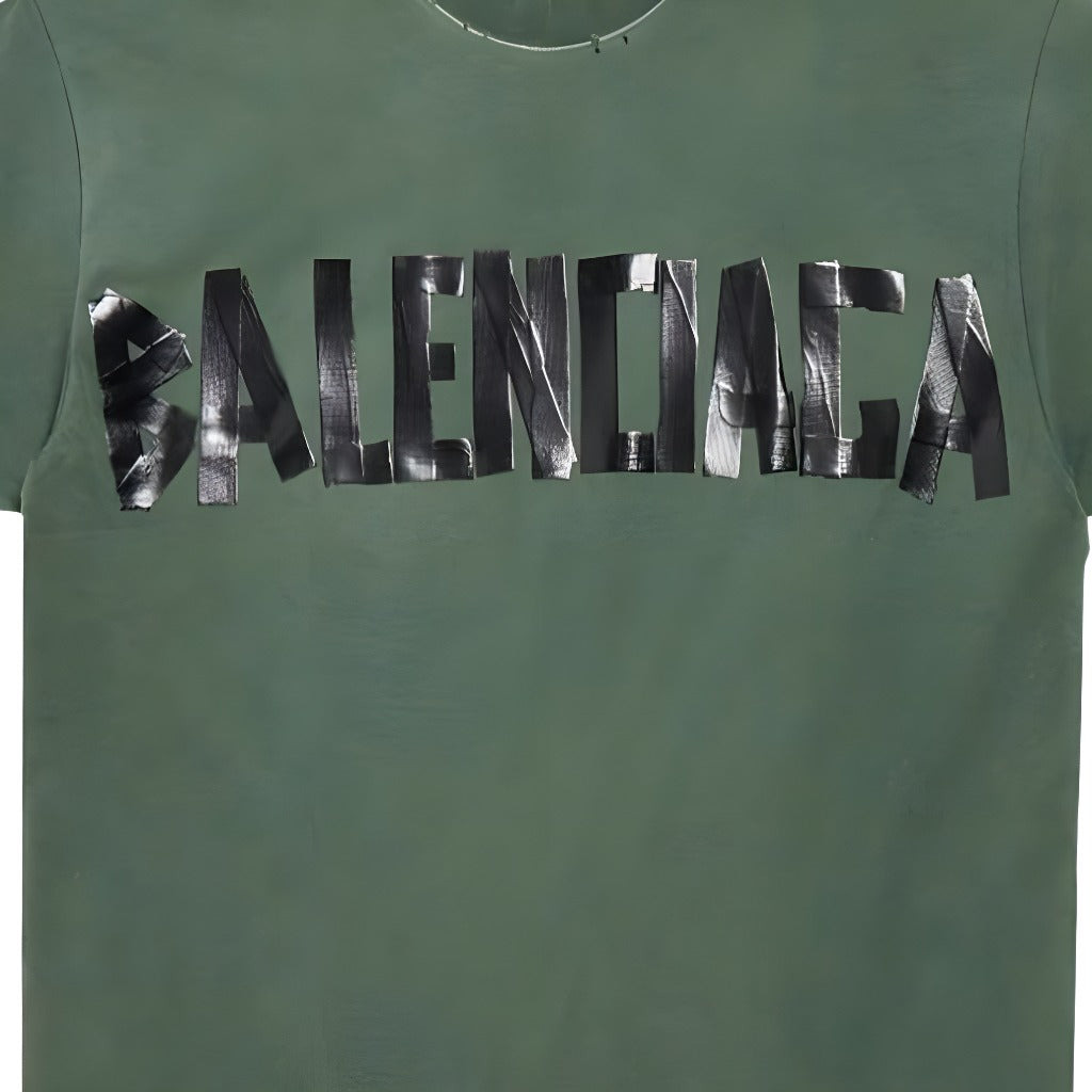 Balenciaga New Tape Type T-shirt Medium Fit 'Dark Green' 739784TQVQ83004 - 4