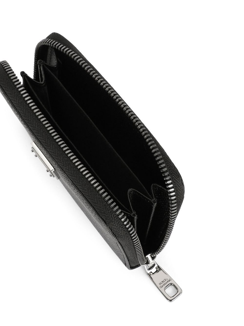 logo-plaque calf leather wallet - 3