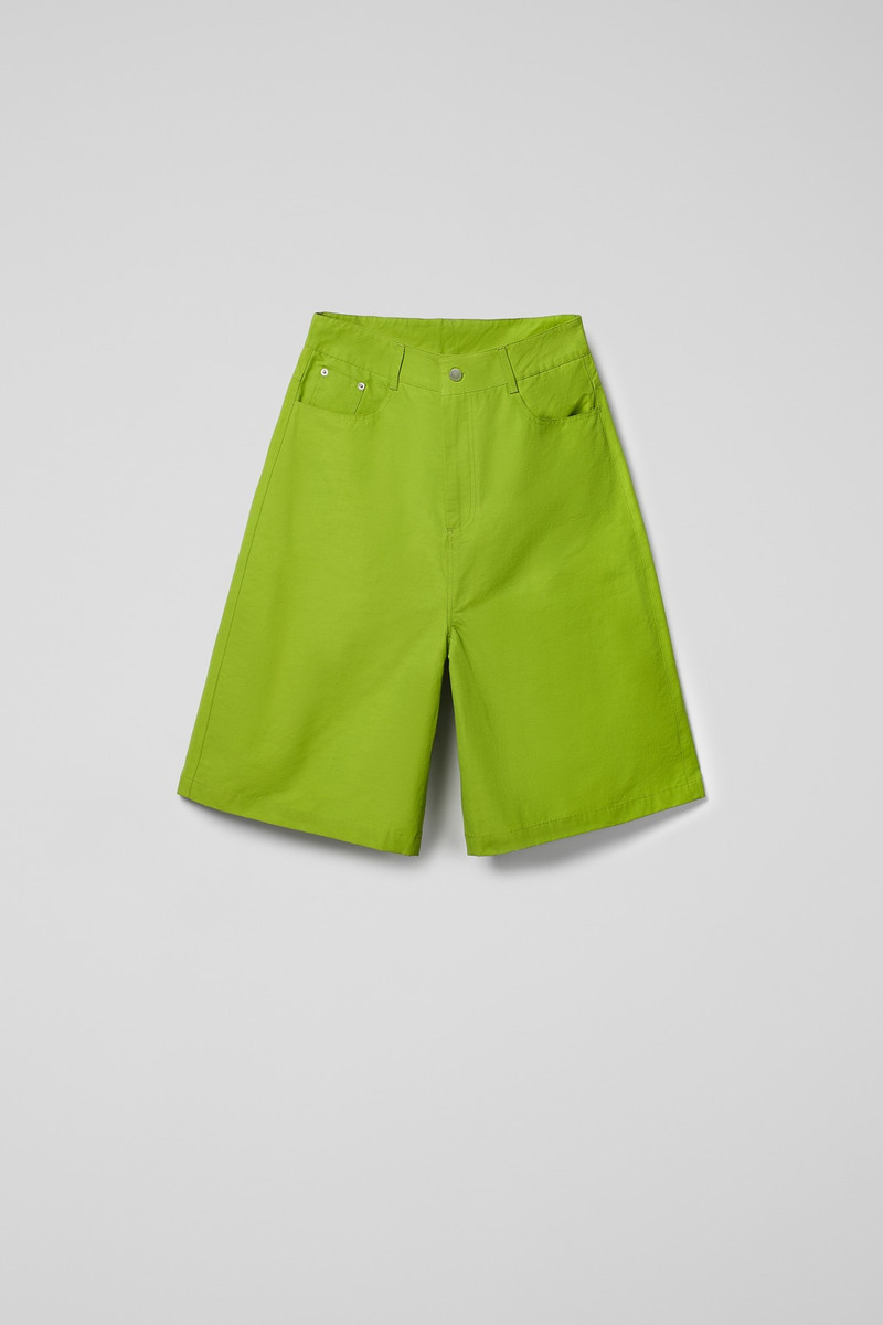 Green Cotton/Nylon Shorts - 1