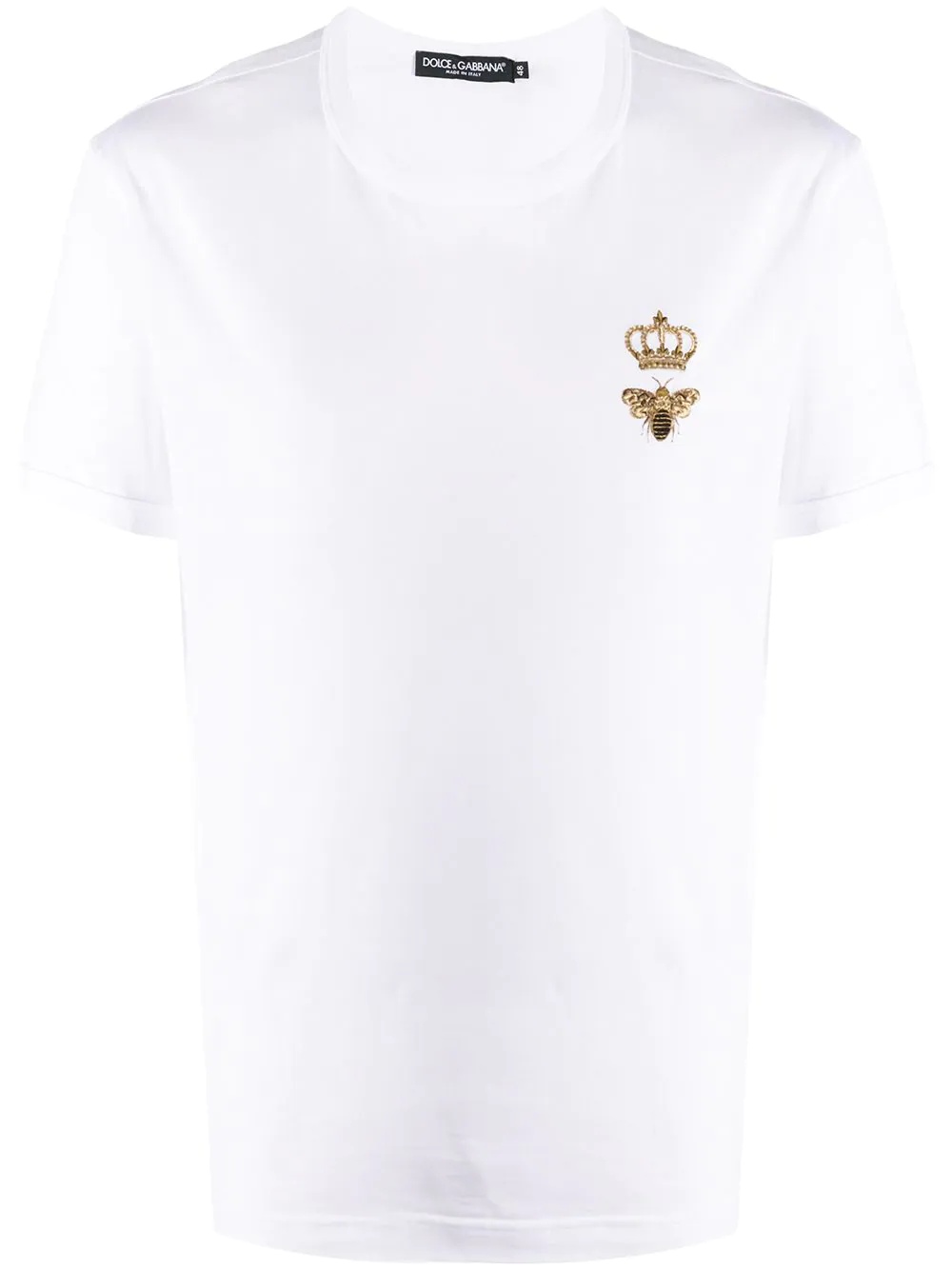 bee crown embroidered T-shirt - 1