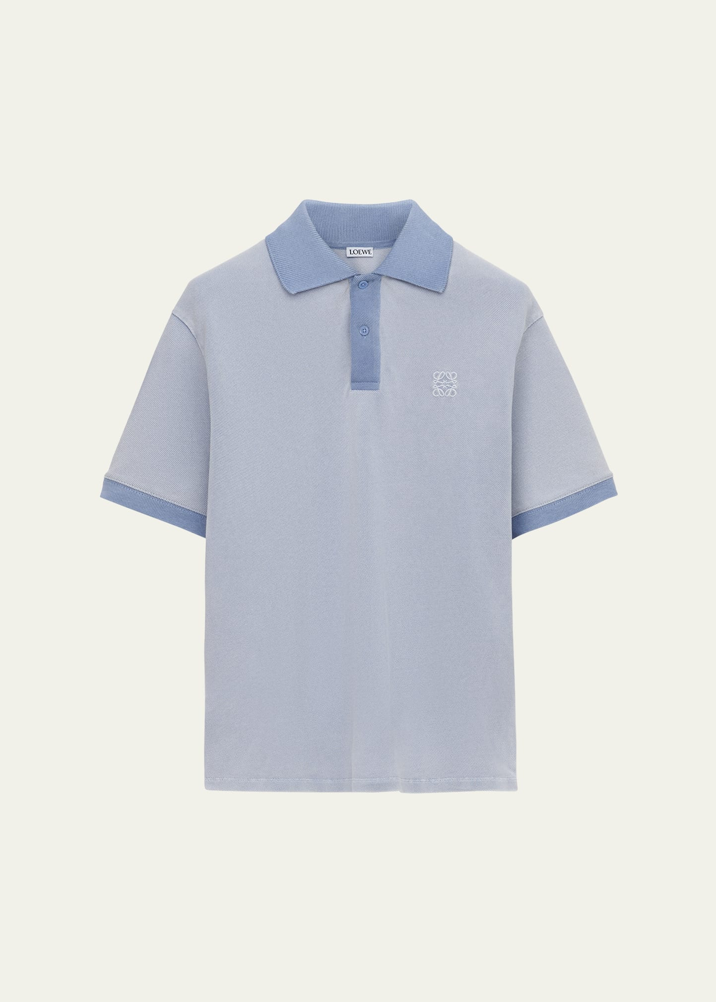 Men's Washed Pique Chest-Anagram Polo Shirt - 1