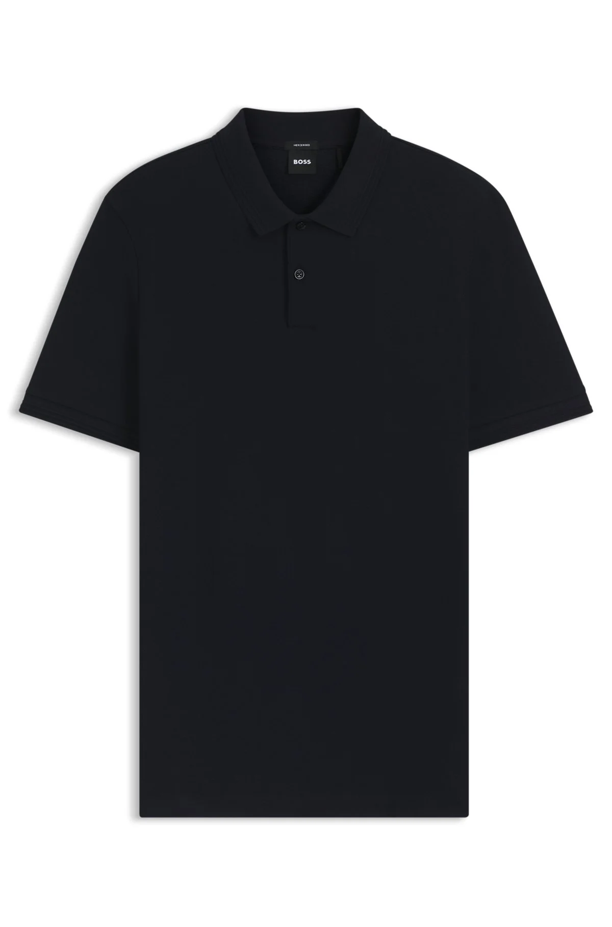 COTTON POLO SHIRT WITH HERRINGBONE STRUCTURE - 1