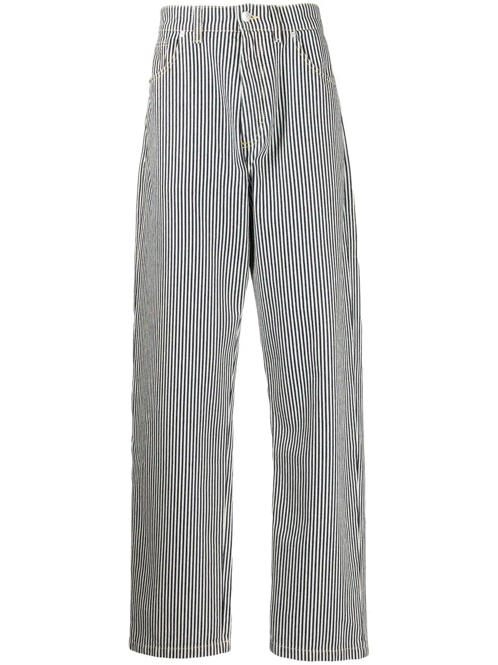 striped straight-leg jeans - 1