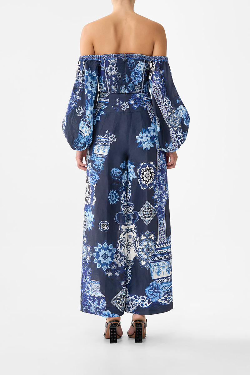 CAMILLA TAILORED PANT WITH WAIST BUTTON DETAIL outlook