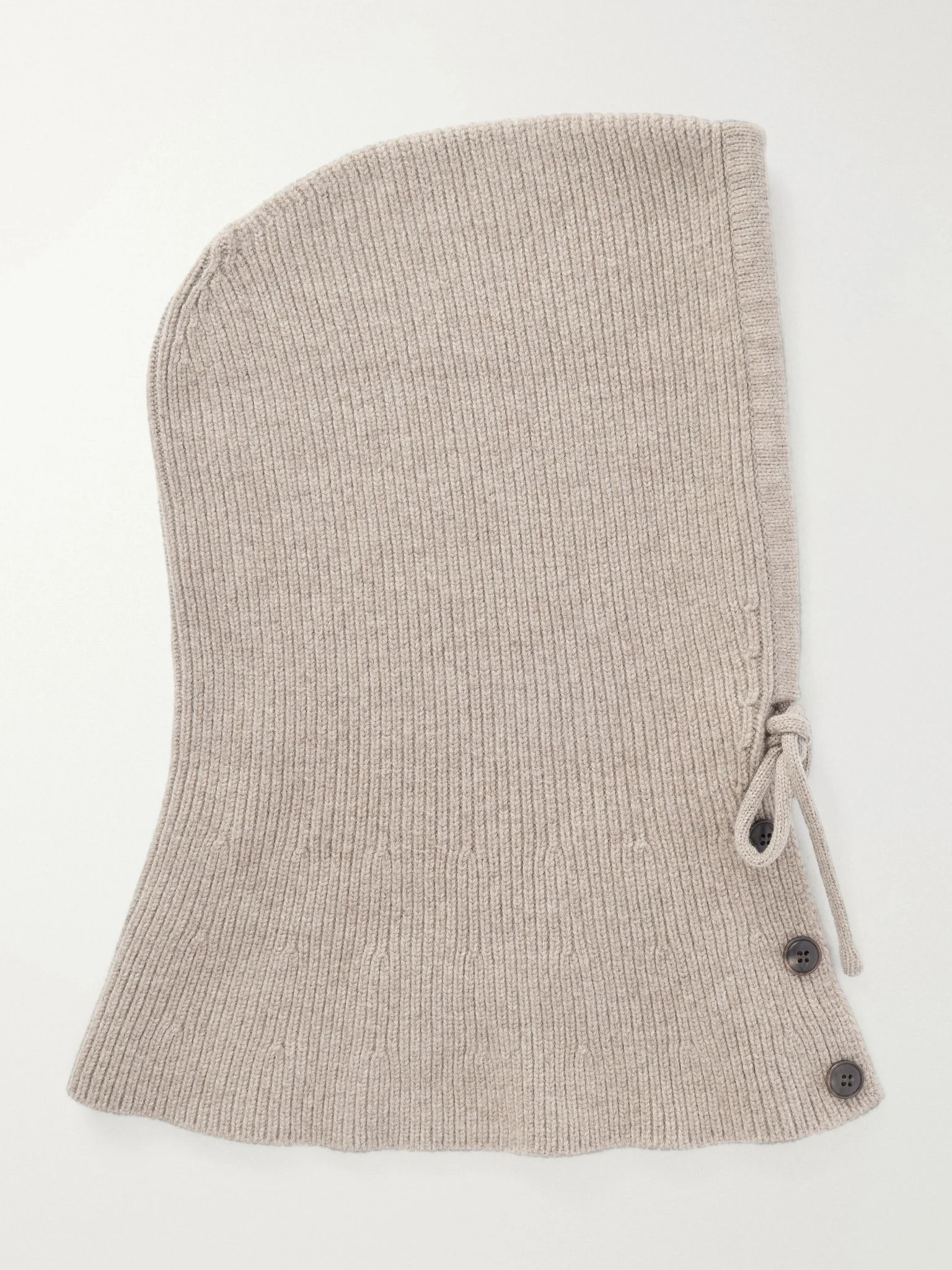 Wool-Blend Balaclava Beige - 1