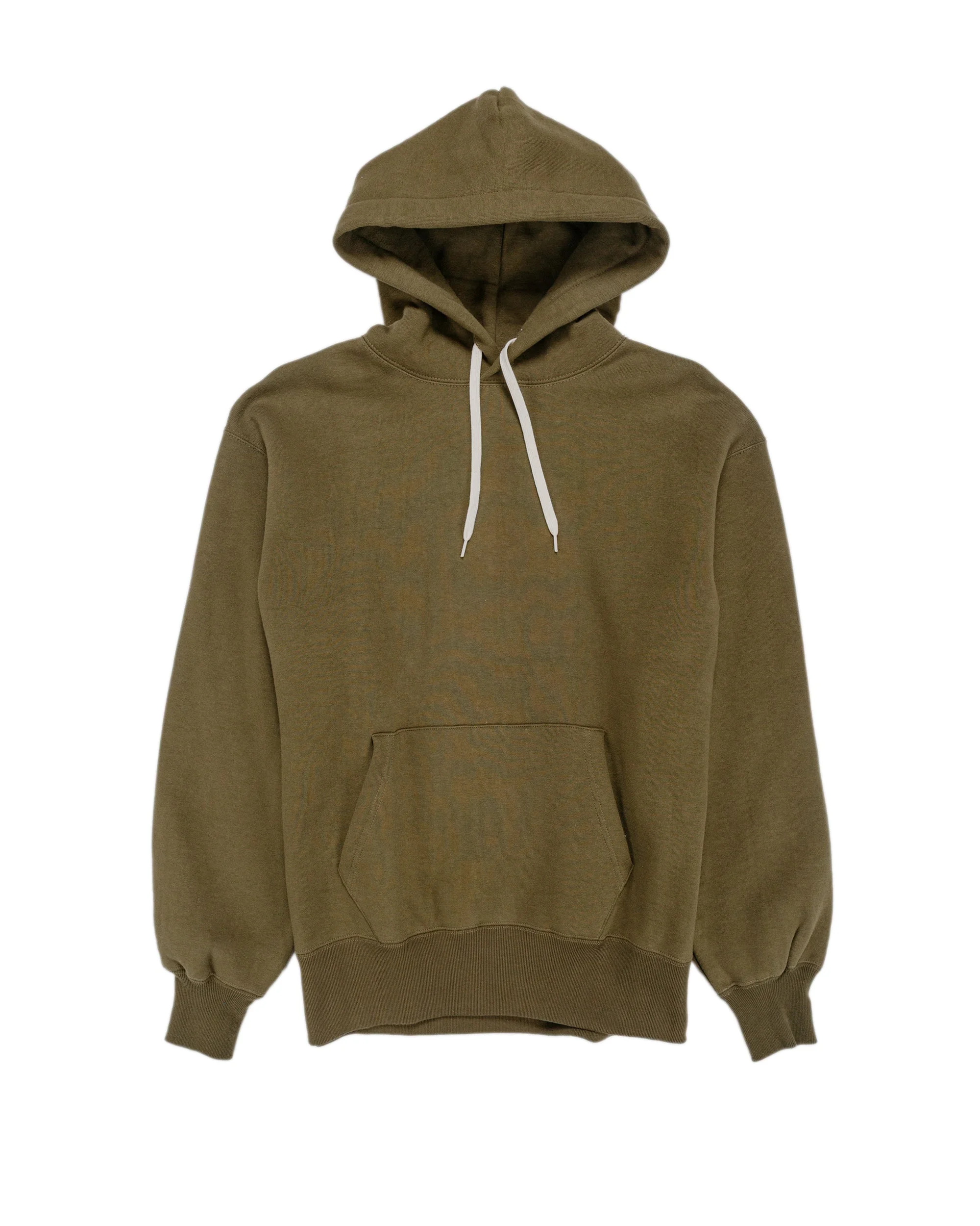 The Real McCoy’s MC24114 10 Oz. Loopwheel Hooded Sweatshirt Olive - 1