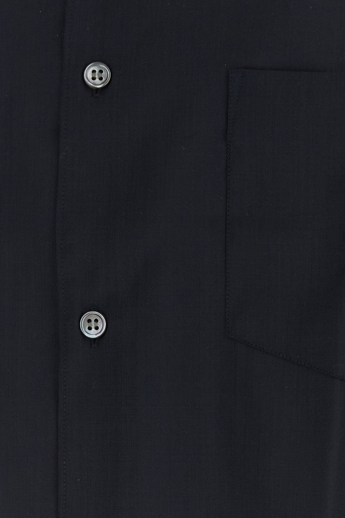 Navy blue wool shirt - 3
