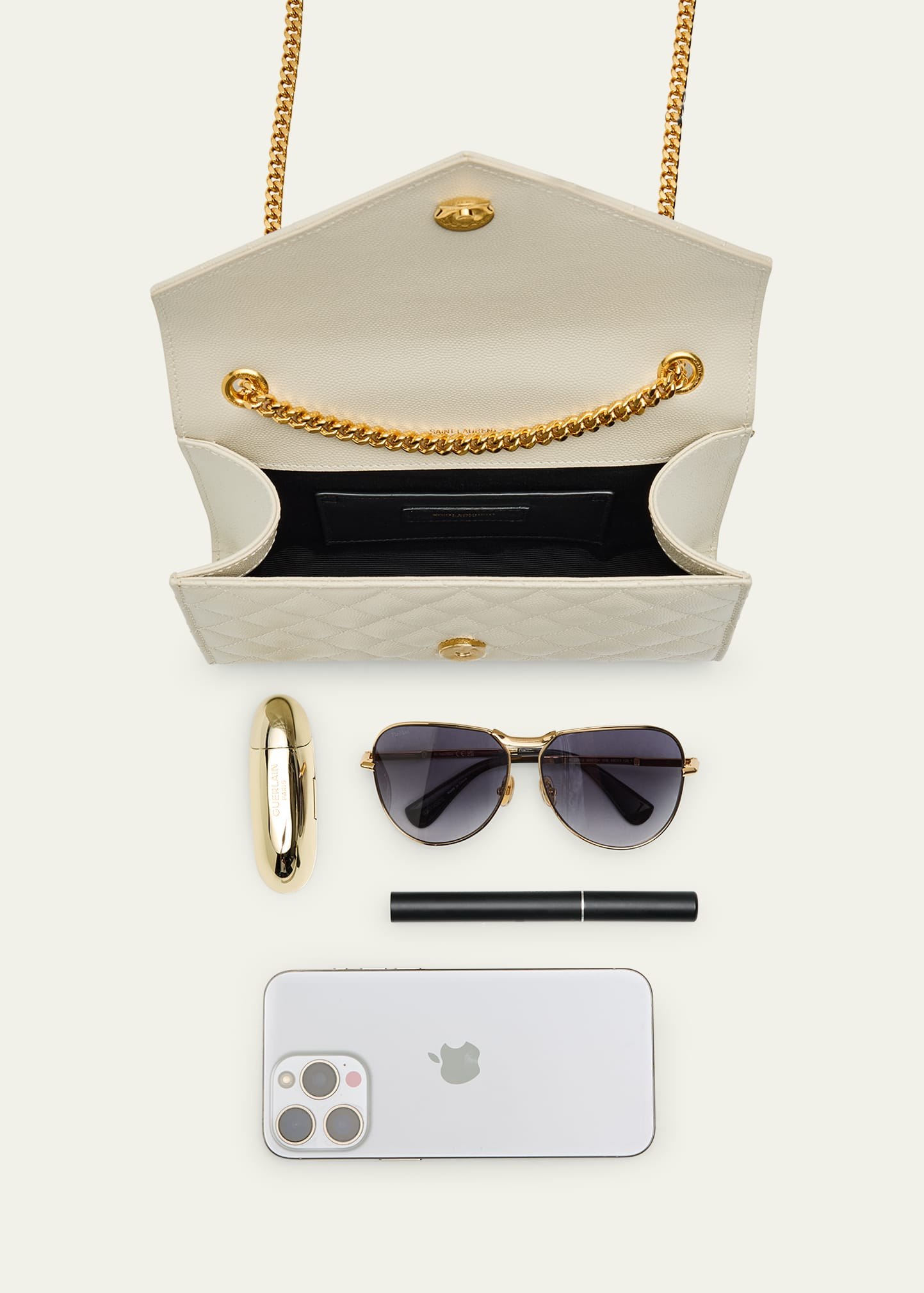 Small YSL Monogram Leather Satchel Bag - 7