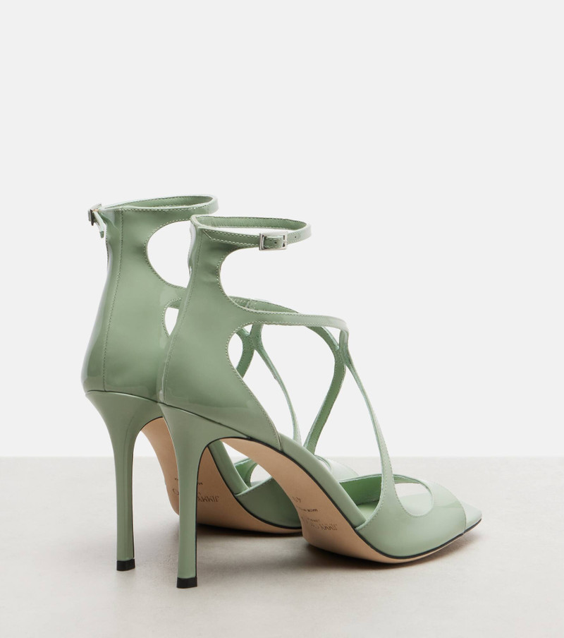 JIMMY CHOO Azia patent leather sandals outlook