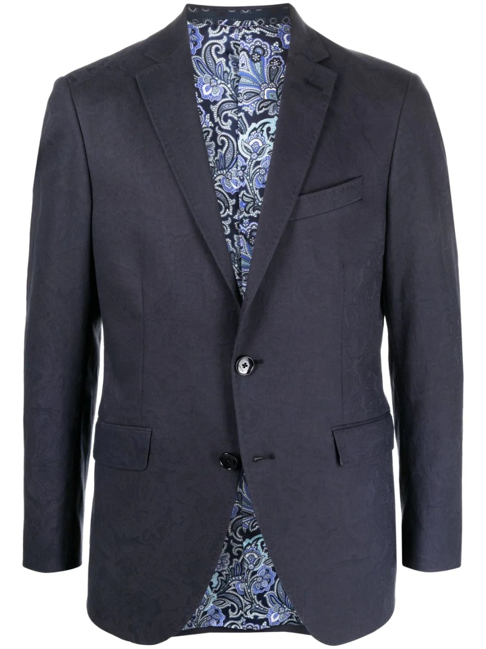 paisley-print tailored blazer - 1