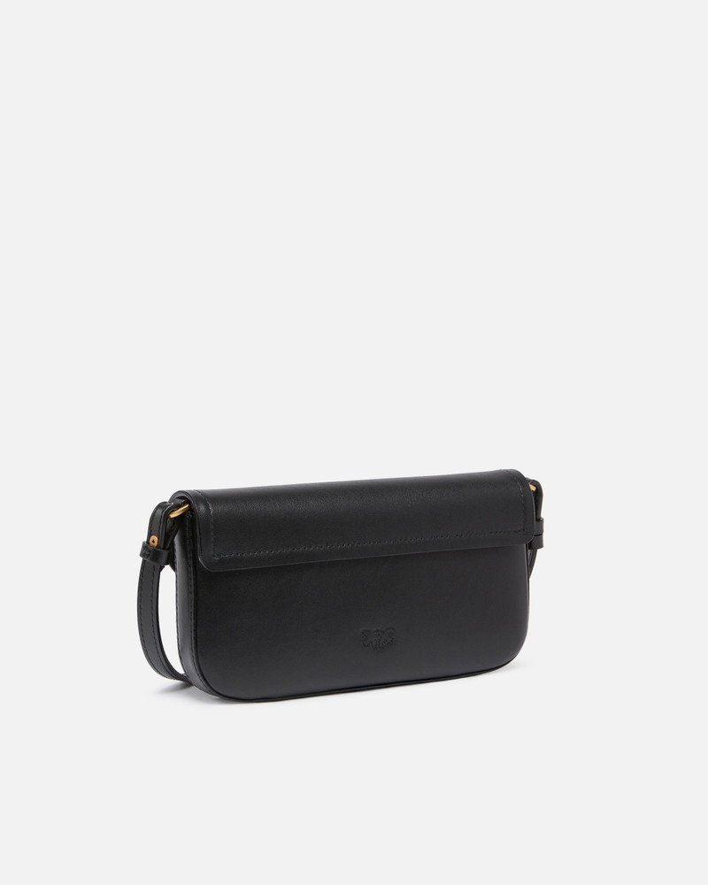 PINKO SADDLE FLAT MEDIUM SHOULDER BAG IN LEATHER outlook