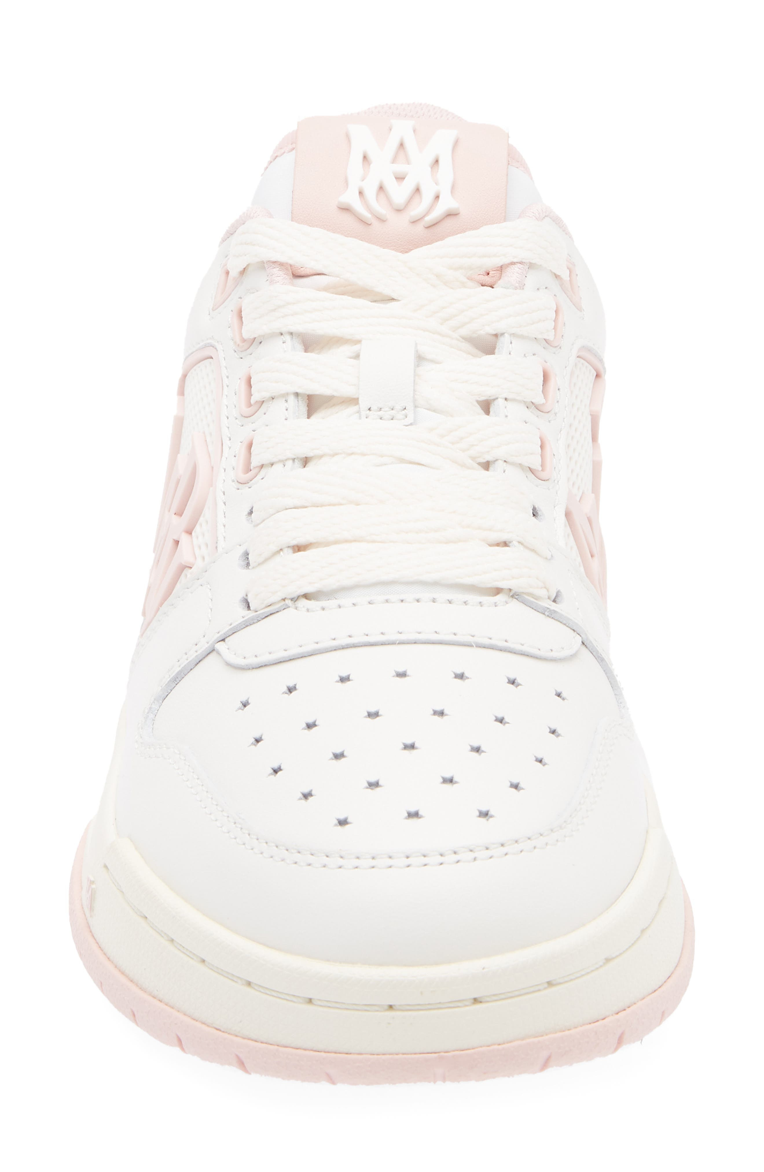 AMIRI Classic Logo Low Top Sneaker in White Pink at Nordstrom - 4