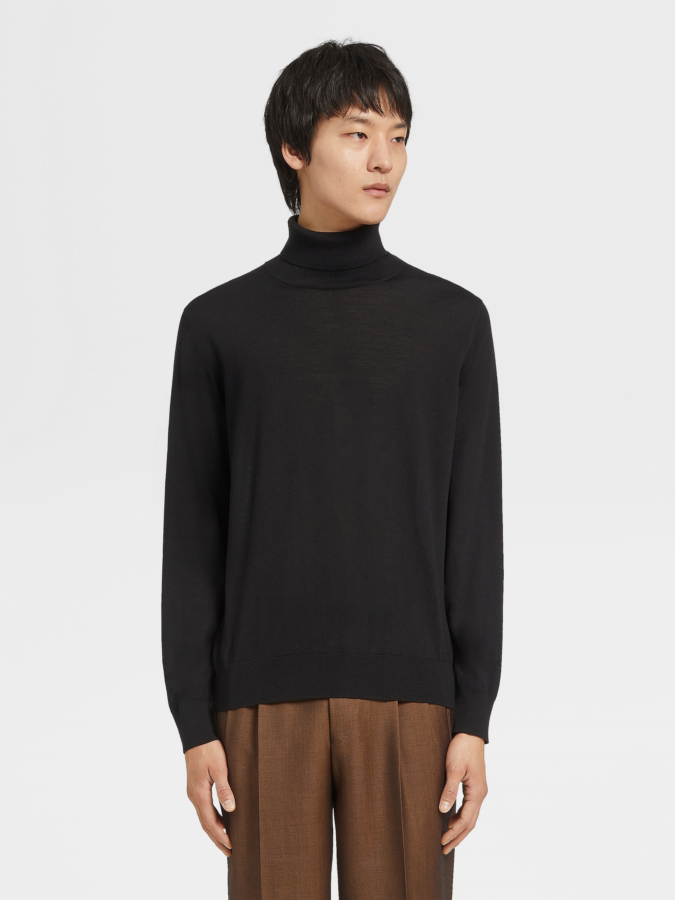 BLACK CASHSETA LIGHT TURTLENECK - 2