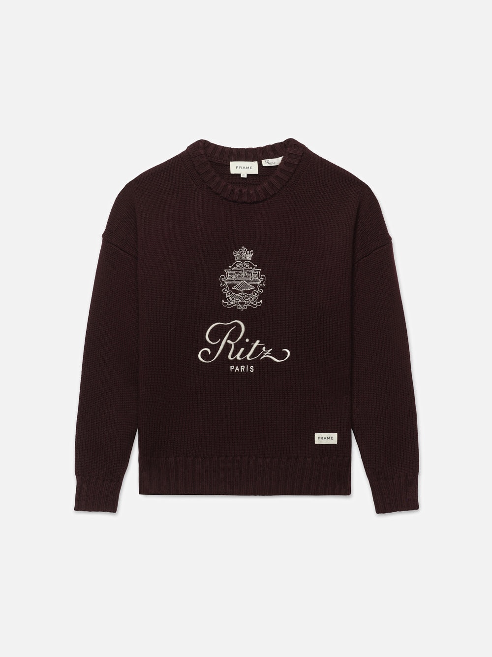 Ritz Unisex Cashmere Sweater in Bordeaux - 1