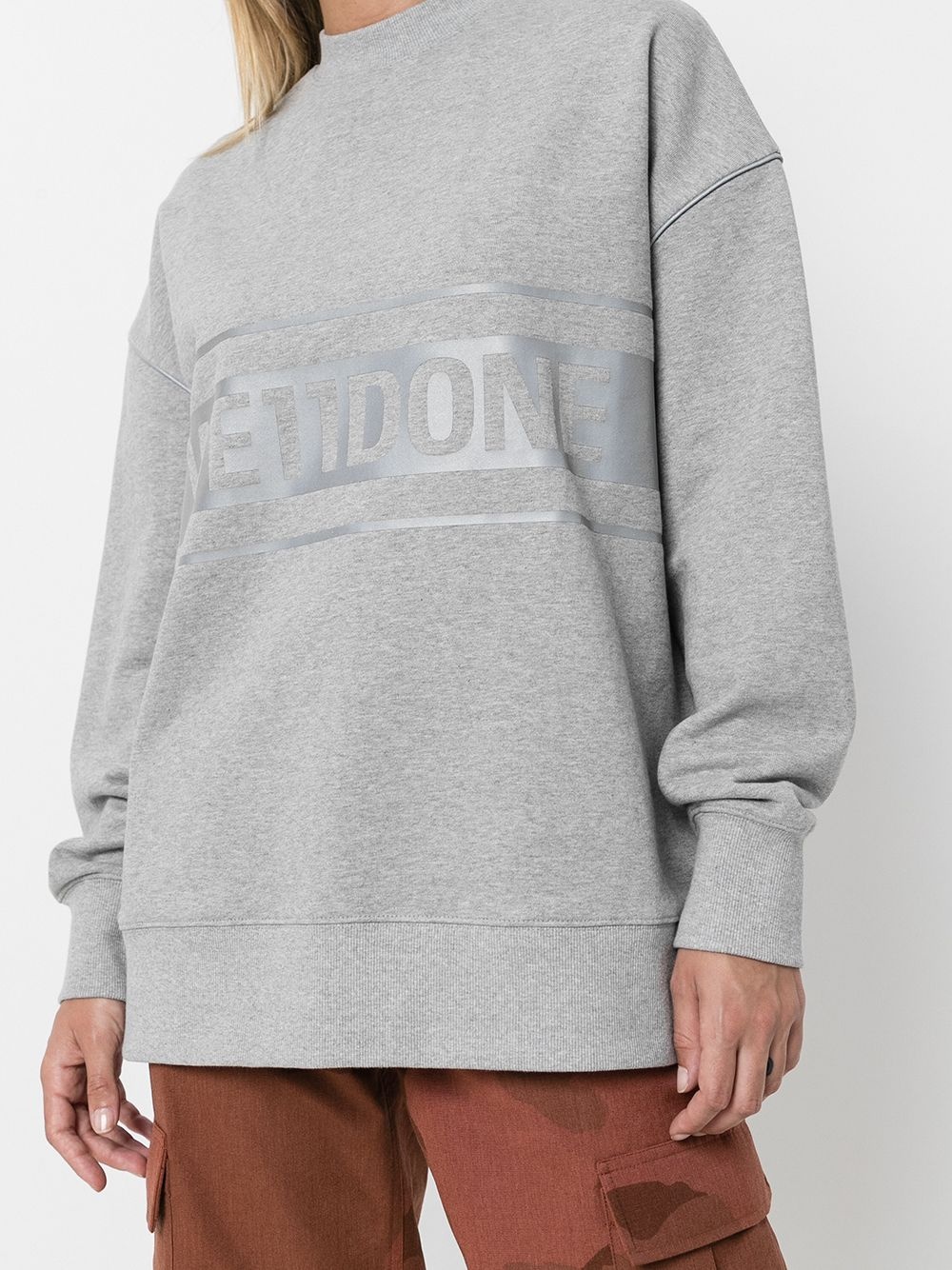 reflective-logo sweatshirt - 4