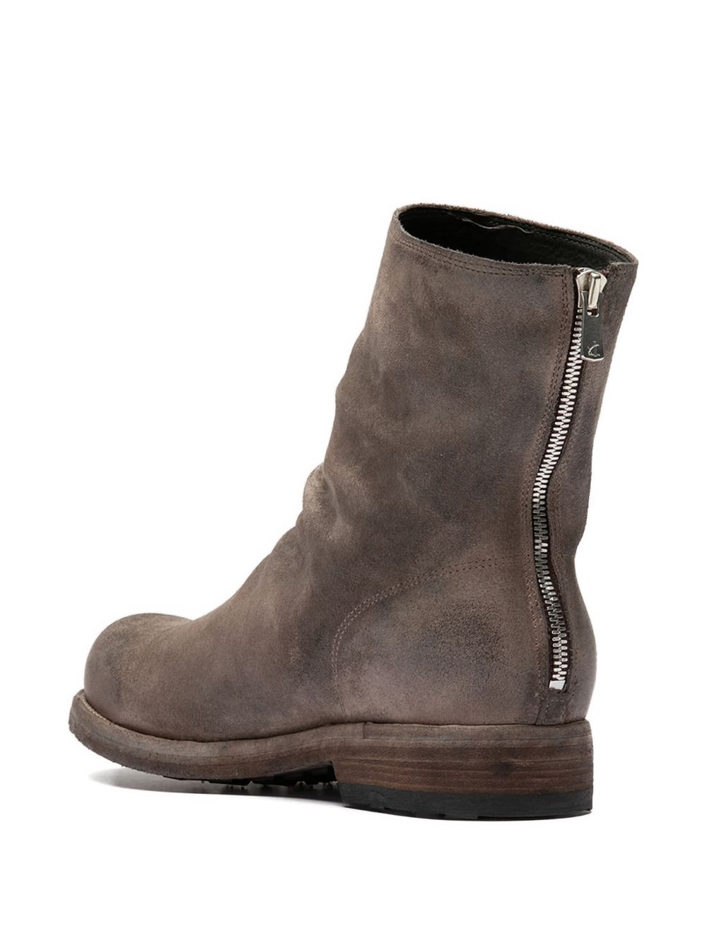 calf leather zip boots - 3