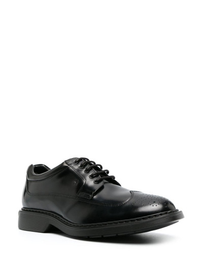 HOGAN leather lace-up Oxford shoes outlook