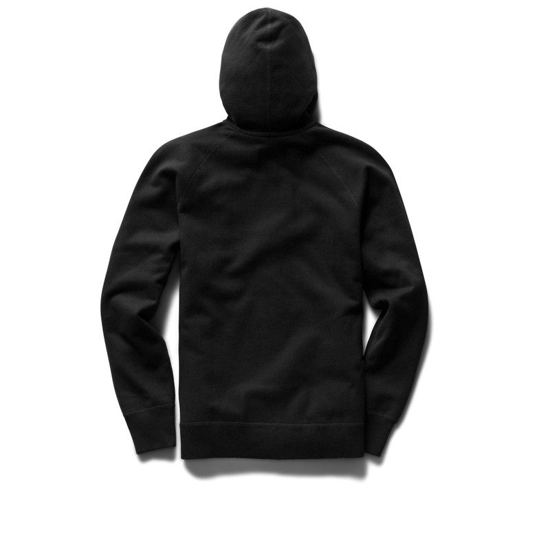 Reigning Champ Midweight Terry Zip Hoodie Black outlook
