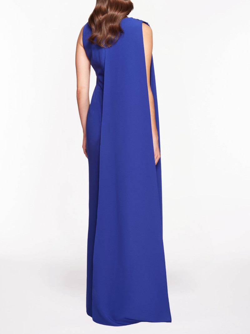 Marchesa SLEEVELESS DRAPED EVENING GOWN outlook
