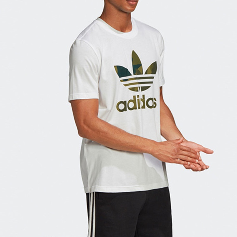 adidas adidas originals Casual Sports Short Sleeve White FM3337 outlook
