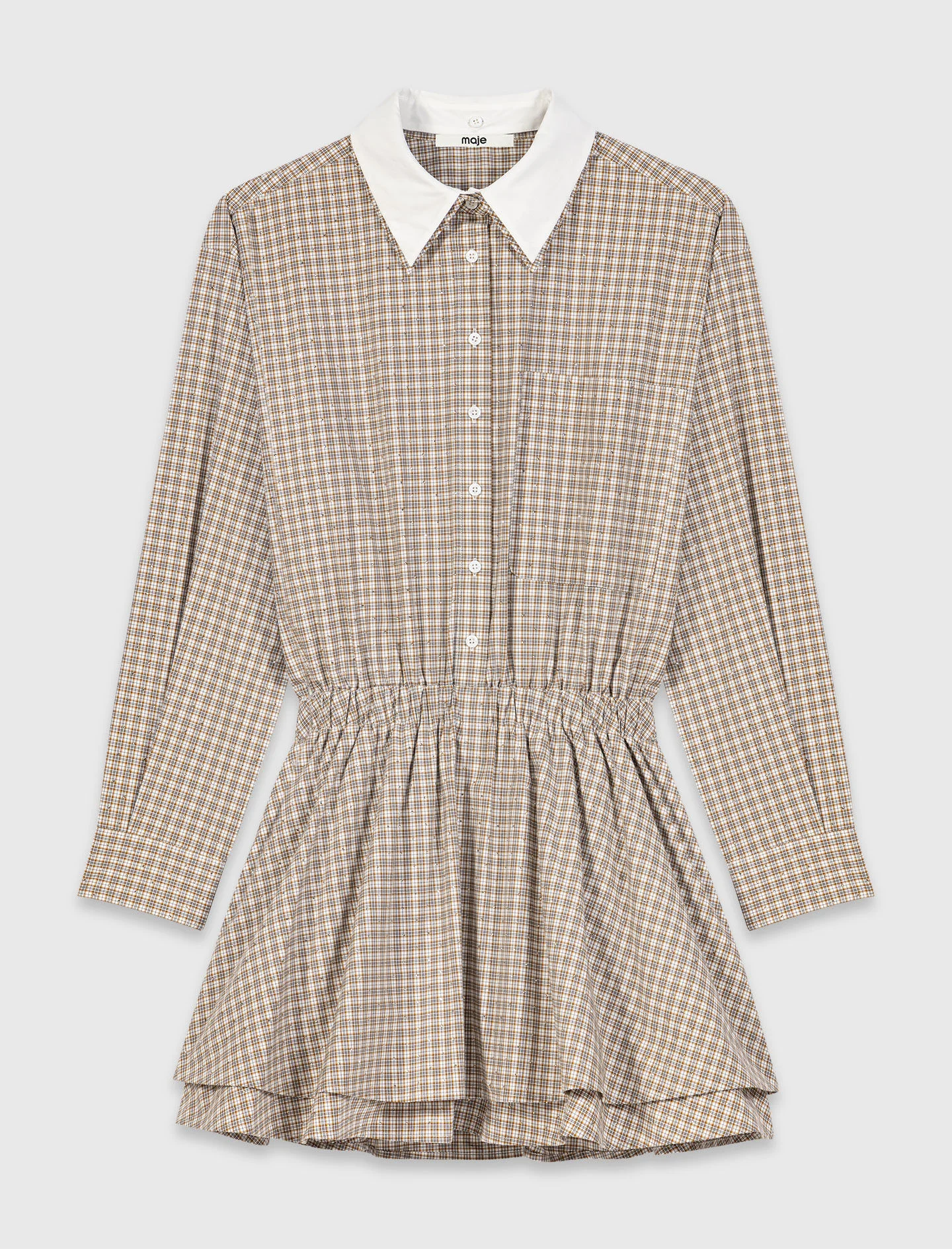 Short rhinestone checked dress - 1