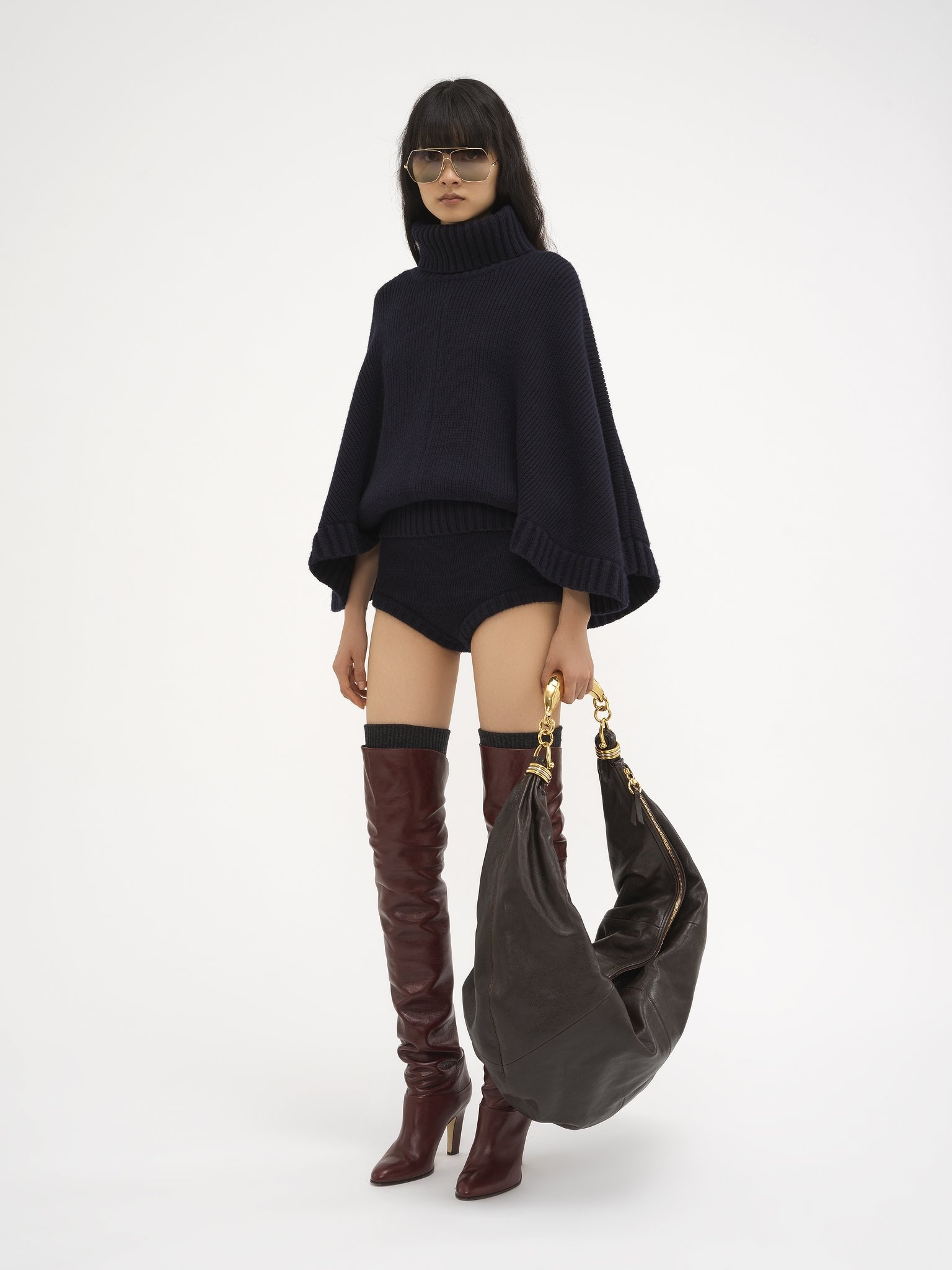 SHORT TURTLENECK CAPE - 3