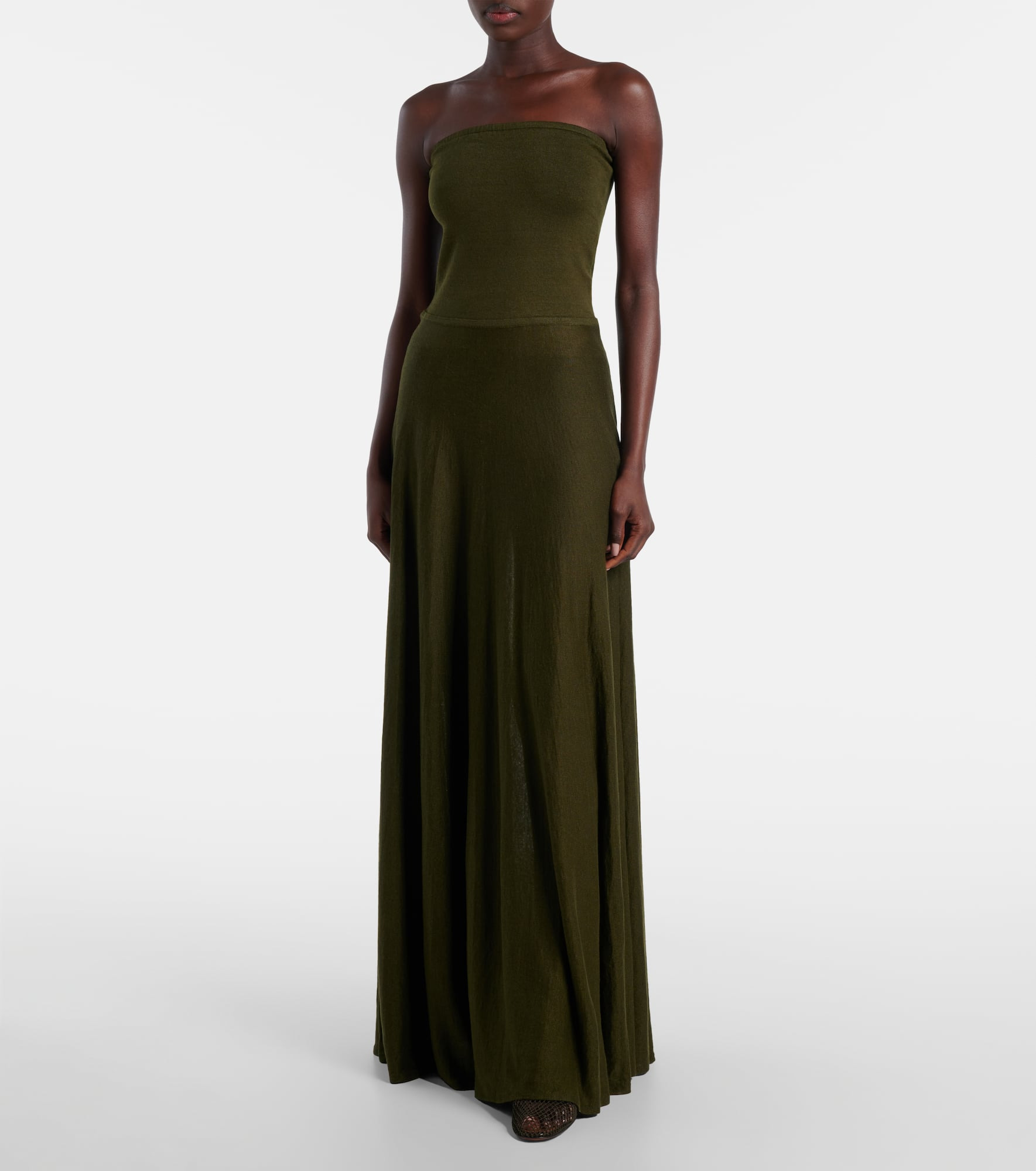 Linen-blend bustier dress - 2