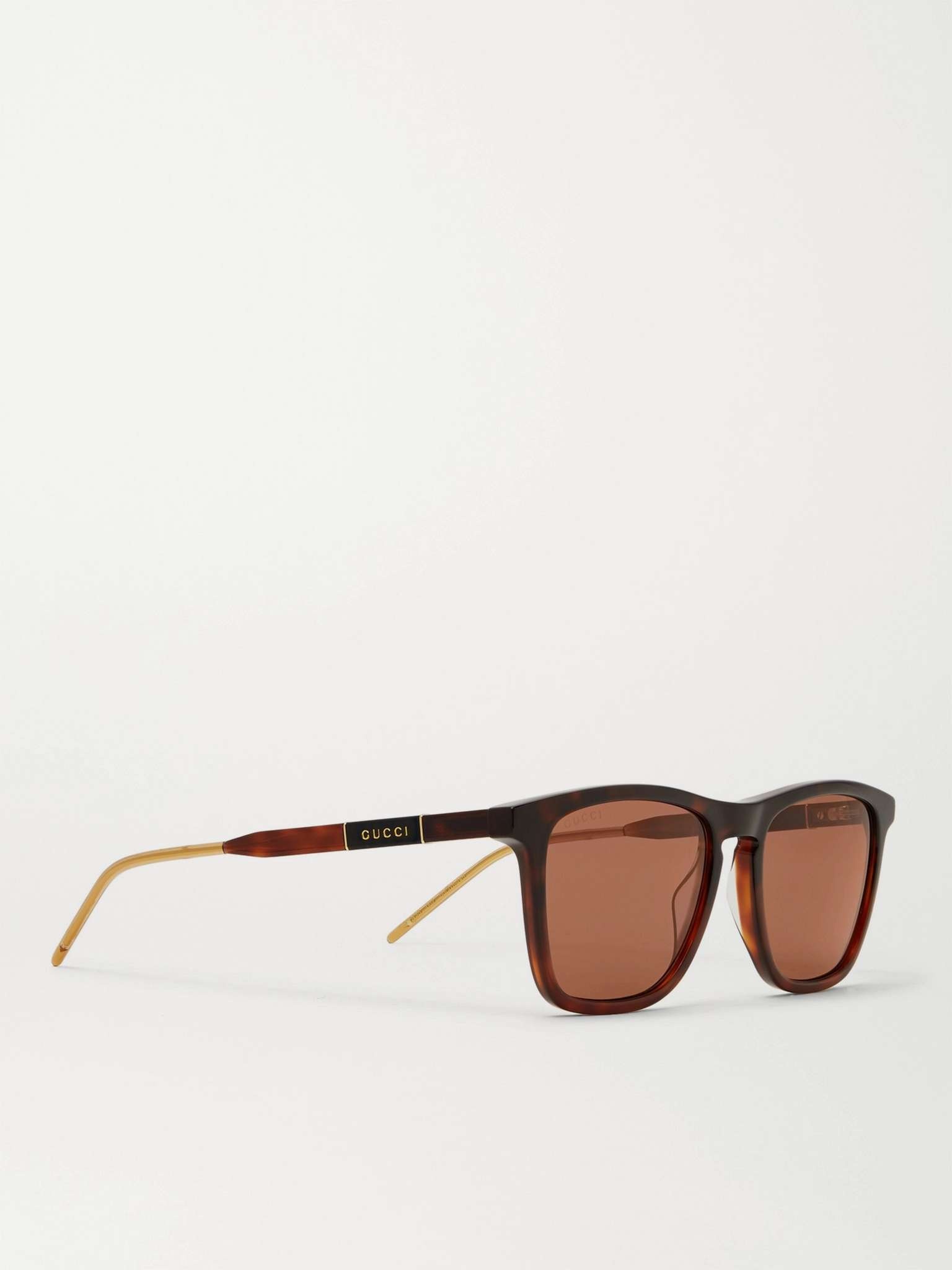 Square-Frame Tortoiseshell Acetate and Gold-Tone Sunglasses - 3