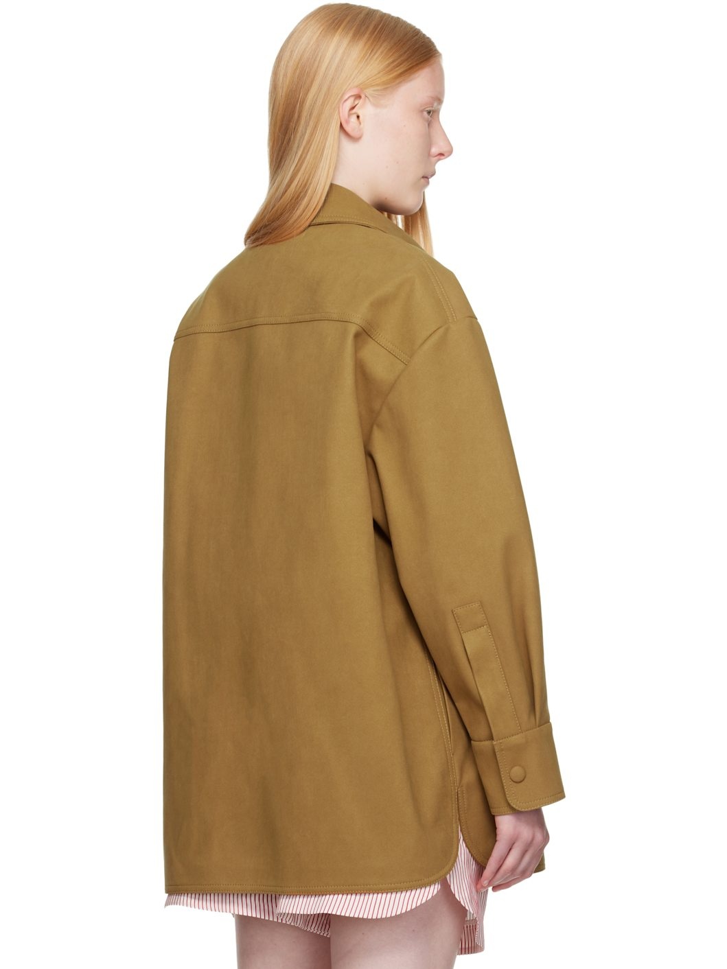 Tan Alter Faux-Suede Overshirt - 3