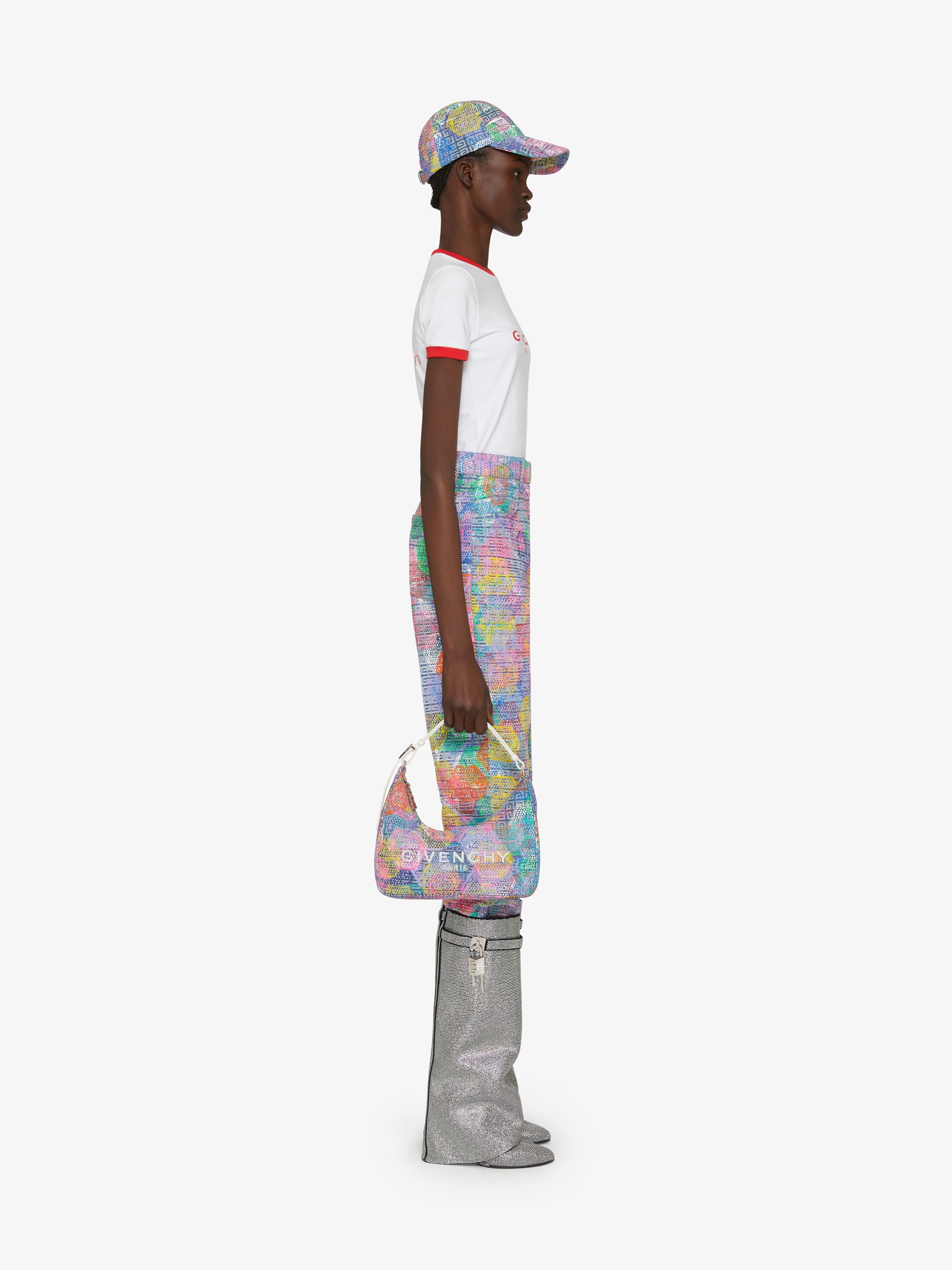 SLIM FIT JEANS IN 4G DENIM WITH ALL-OVER PATCH PRINT - 3