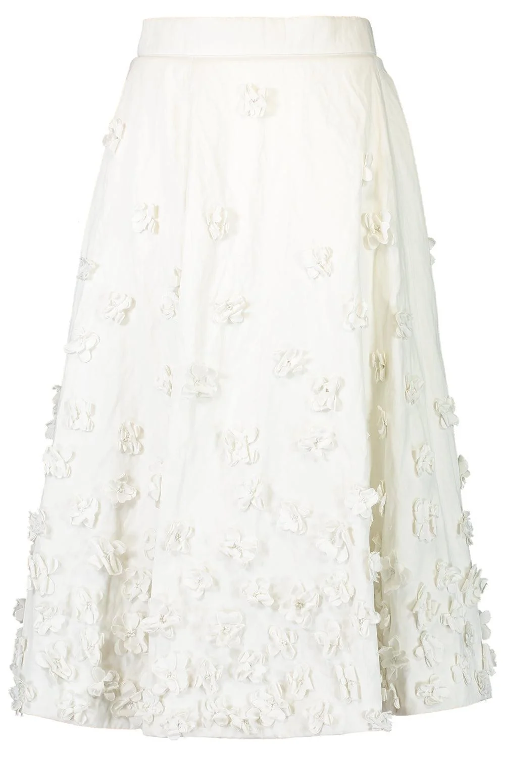 Embroidered Floral Circle Skirt - 1