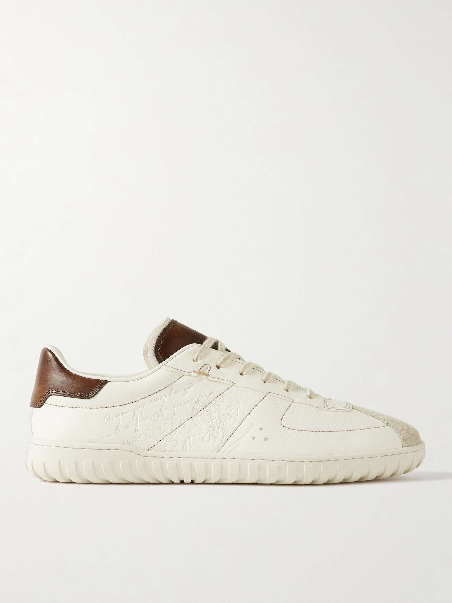 Trainer Scritto Suede-Trimmed Venezia Leather Sneakers - 1