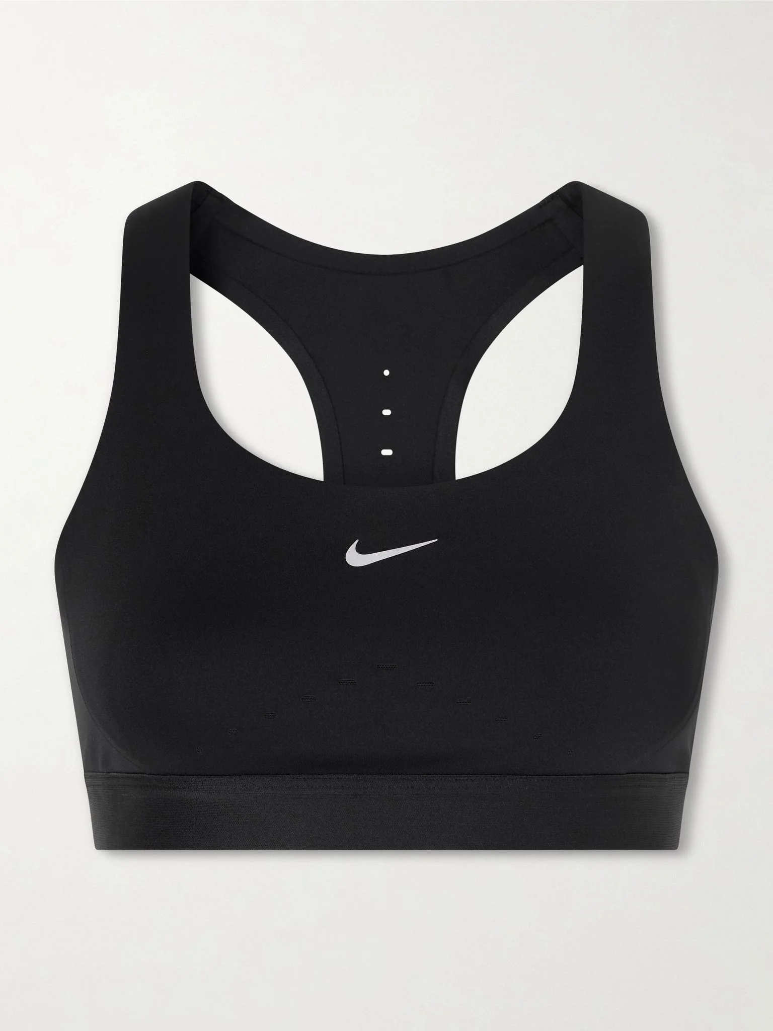 Swift mesh-trimmed Dri-FIT sports bra Black - 1