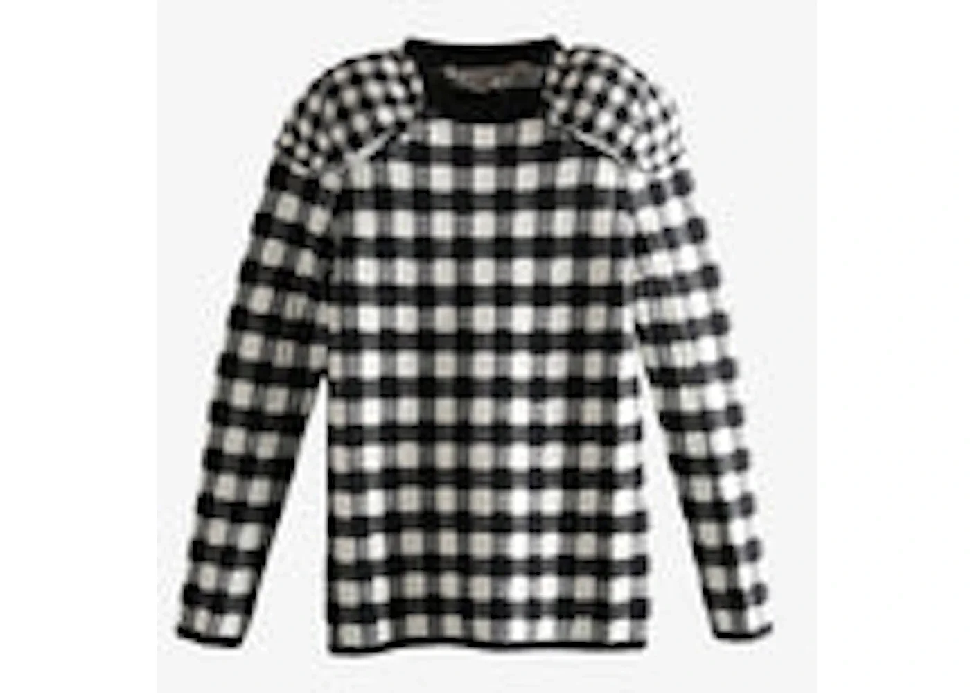 Comme des Garcons Black And White Plaid Sweater Black Off White - 1