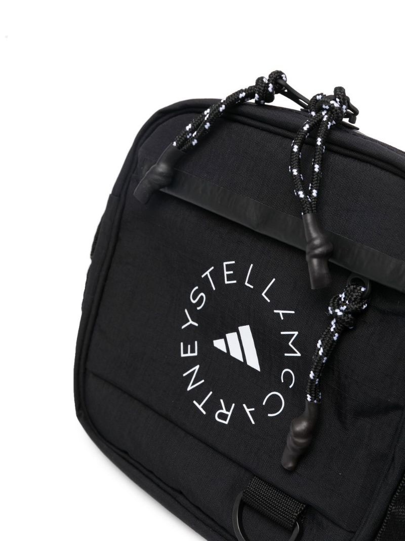 logo-print zip-up belt bag - 4